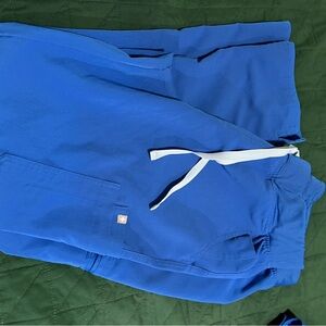 Figs Royal Blue pants with White Accents